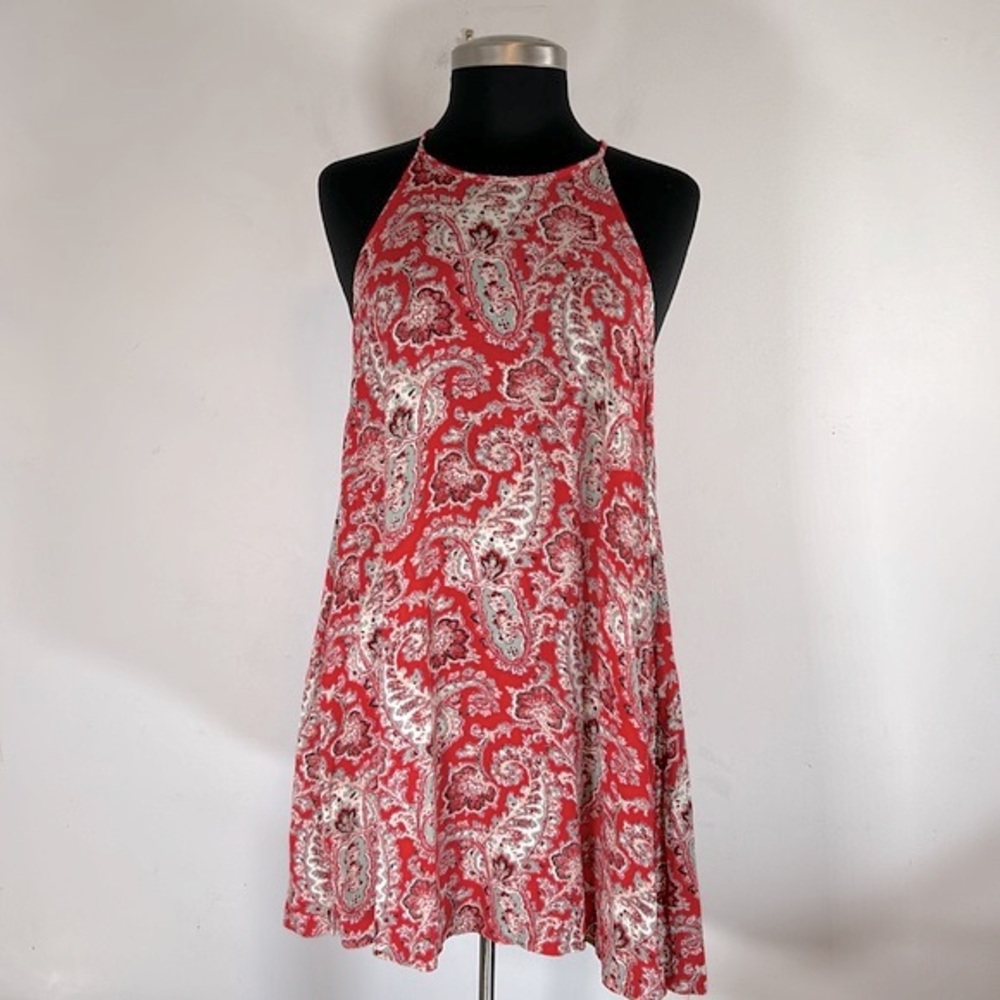 American Eagle Outfitters Sleeveless Spaghetti Strap Womens Size L Paisley Dress